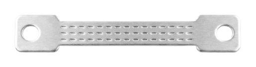 Perforated ground strap with bolt holes