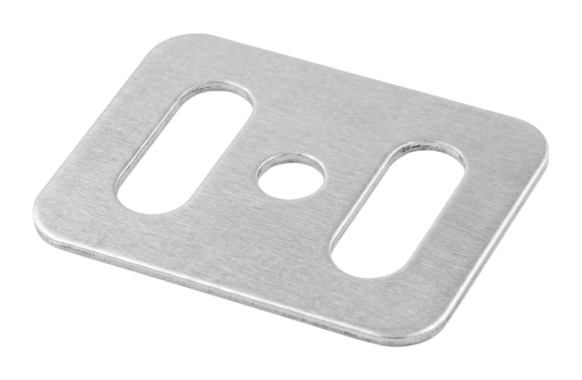 Adjustment plate with two slots and center hole