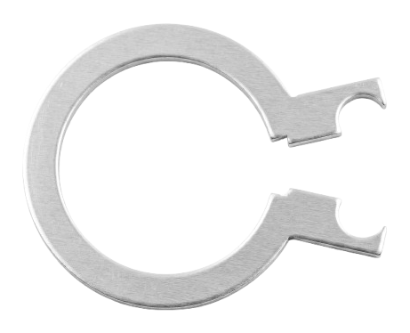 Open spring clamp with hooked ends