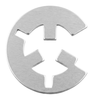 Lock washer with internal spline cuts